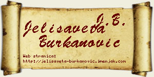 Jelisaveta Burkanović vizit kartica